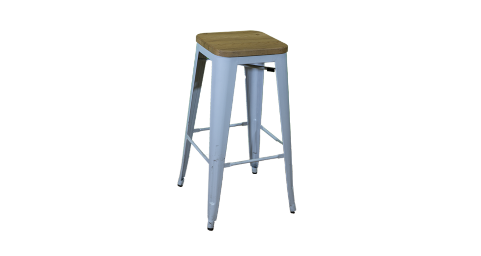 wood top stool