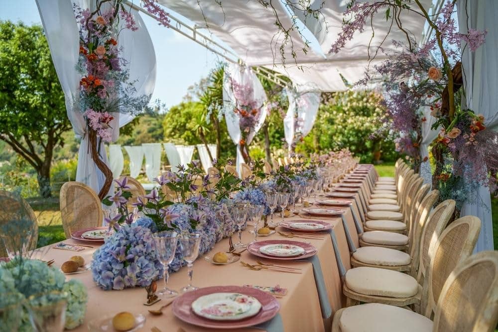Dining Arrangements in Spring Marquee
