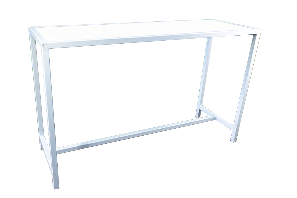 White Frame Bar Bench