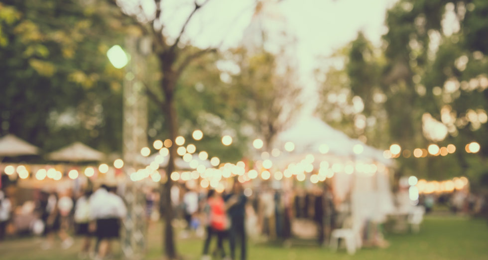 decorating a marquee garden party